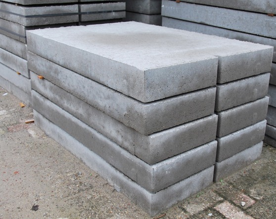 BETONPLATEN 120x80x12 CM - 12 ton aslast - NIEUW